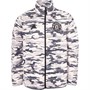 adidas Mens MUFC Manchester United Camo Light Down Jacket Talc/Black