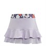 adidas Junior Frill Aeroready Tennis Skirt Purple Tint/Shock Yellow