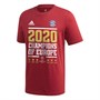 adidas Junior FCB Bayern Munich UCL 2020 Winner T-Shirt Scarlet