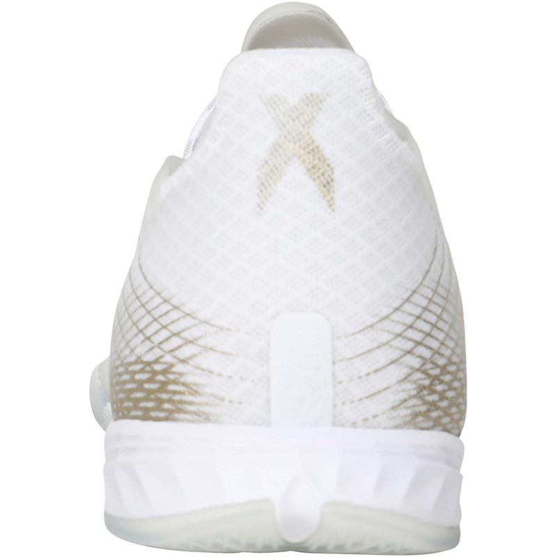 adidas Mens X Ghosted.1 IN Indoor Football Boots Footwear White/Core Black/Metallic Gold