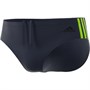 adidas Mens Fitness 3-Stripes Training Briefs Legend Ink/Semi Solar Slime