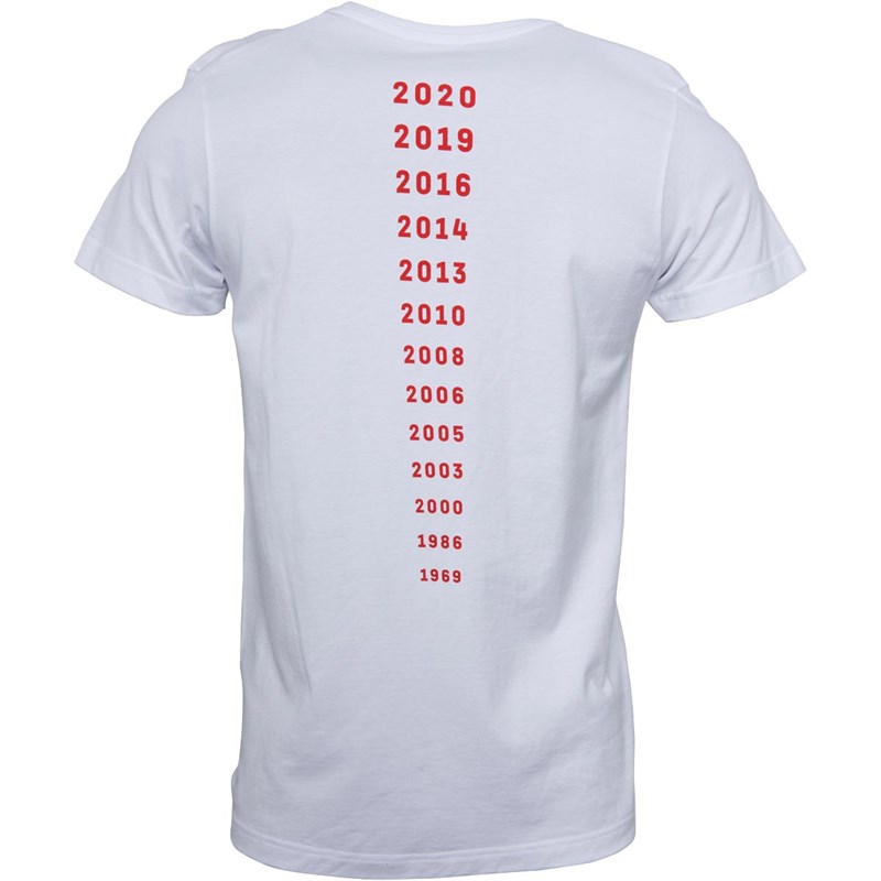 adidas Herren RMCF Real Madrid Spanish Champions 2020 T-Shirt Weiß