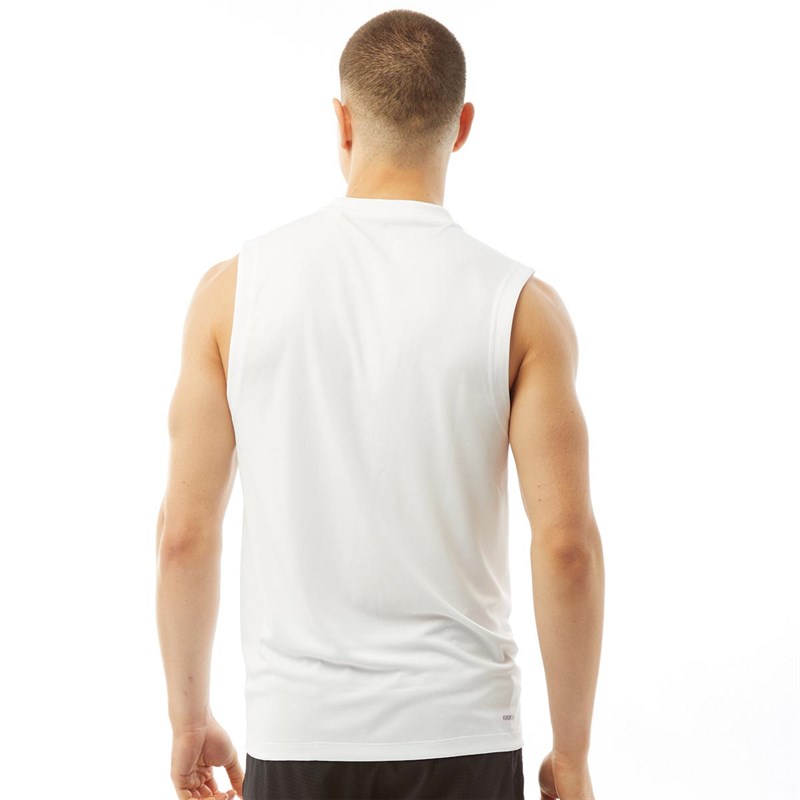 adidas Mens Aeroready 3-Stripes Tank White