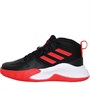 adidas Junior Own The Game Wide Basketball Shoes Core Black/Active Red/Footwear White