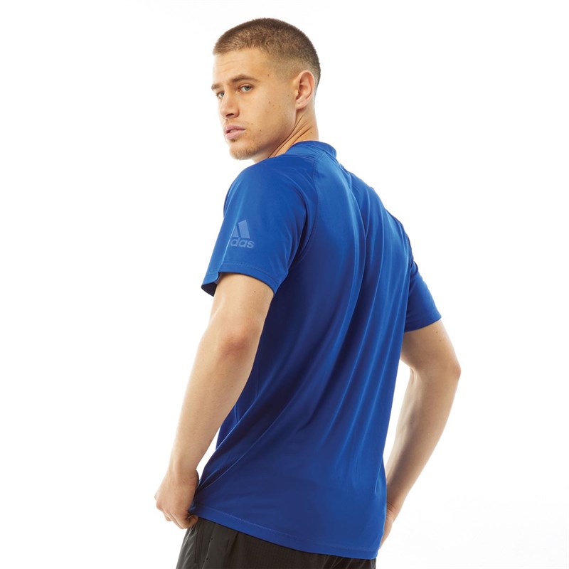 adidas Męskie Freelift Badge Of Sport T-Shirt Niebieski