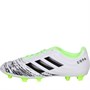 adidas Junior Copa 20.4 FG Firm Ground Football Boots Footwear White/Core Black/Signal Green