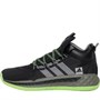 adidas Mens Pro Boost Mid Basketball Shoes Core Black/Footwear White/Legend Green