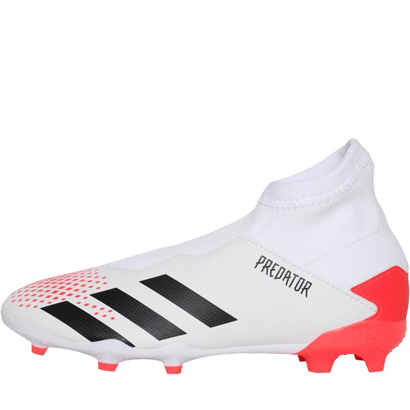 Buy adidas Junior Predator 20.3 Laceless FG Firm Ground Football Boots Footwear White Core Black Pop