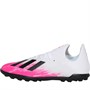 adidas Junior X 19.3 TF Astro Turf Football Boots Footwear White/Core Black/Shock Pink
