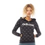 adidas Sweat à Capuche Linear Graphic Femme Noir