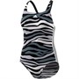 adidas Womens SH3 RO 3-Stripes Animal Print Swimsuit Black/Grey One/Legend Blue