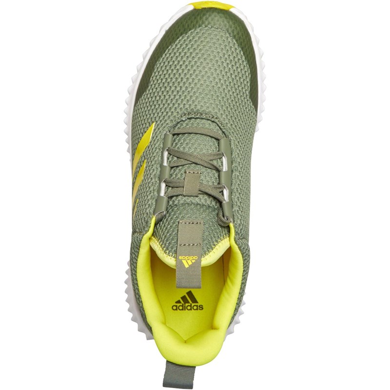 adidas Junior Fortarun Trainers Legend Green/Shocking Yellow/Footwear White