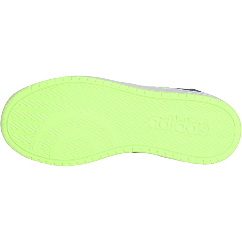 adidas Junior Hoops 2.0 Trainers Legend Ink/Signal Green/Legend Blue