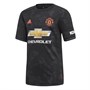 adidas Junior MUFC Manchester United Third T-Shirt Schwarz