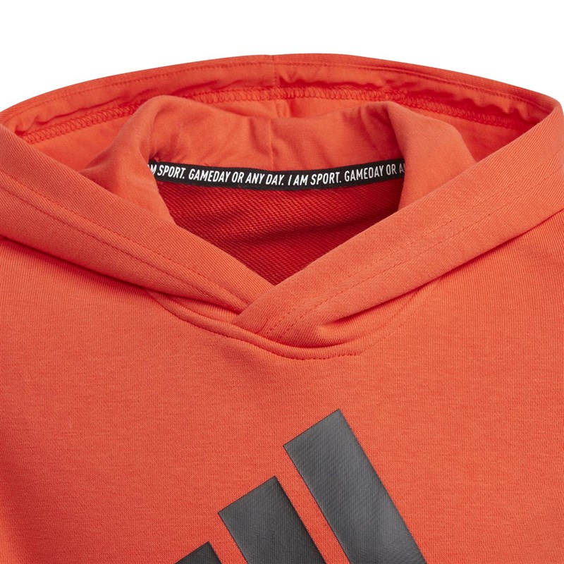 adidas Junior Must Haves Badge Of Sport Hoodie Hi-Res Red/Black