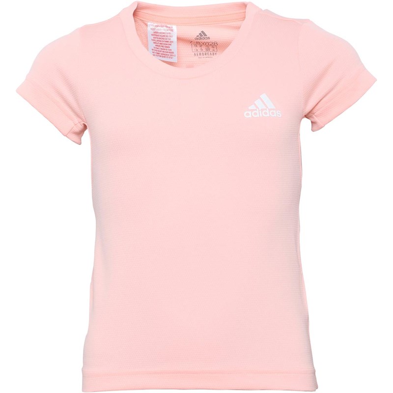 Buy adidas Junior AEROREADY Top Hazard Coral/White