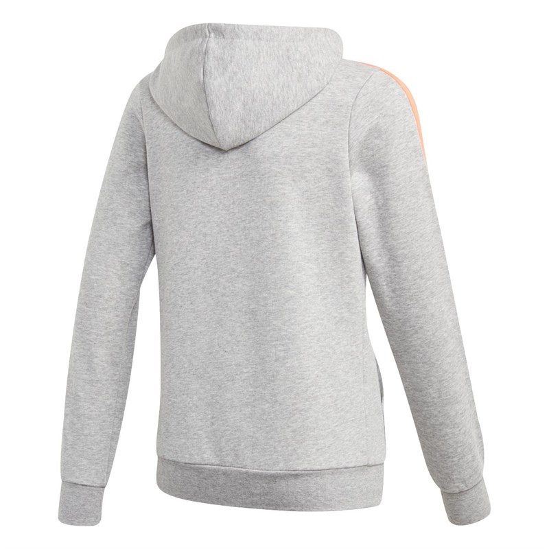 adidas Meisjes Essentials 3-Stripes Hoodie Grijs