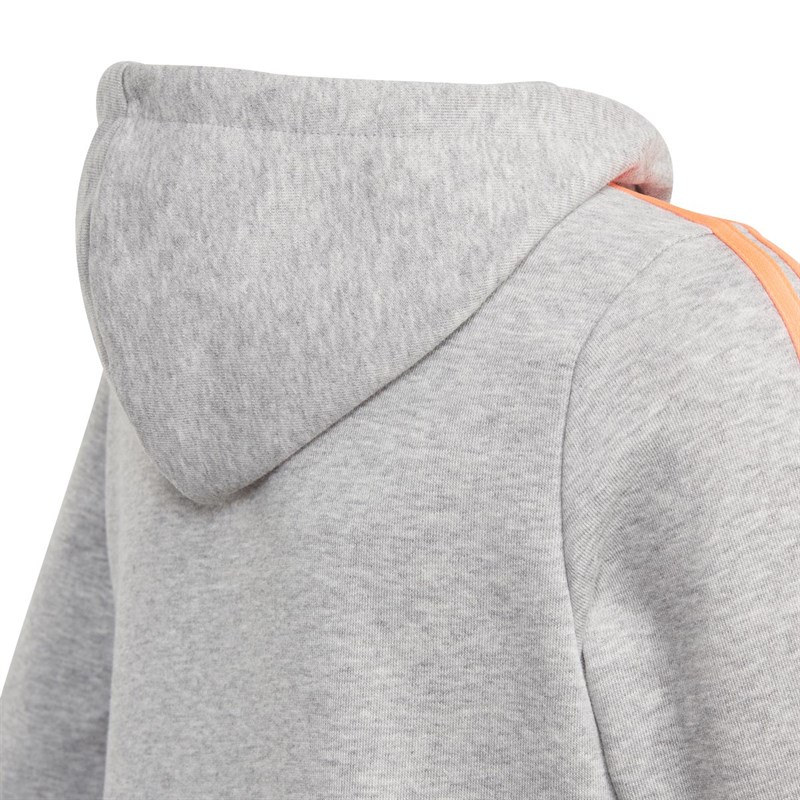 adidas Meisjes Essentials 3-Stripes Hoodie Grijs