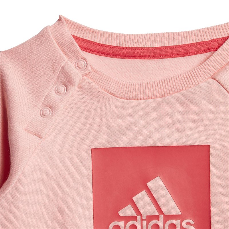 adidas Mädchen Infant 3-Stripes Logo Jogger Set Jogginganzug Rosa