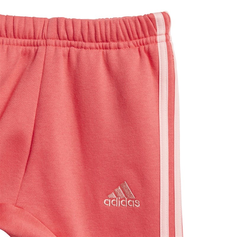 adidas Mädchen Infant 3-Stripes Logo Jogger Set Jogginganzug Rosa