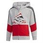 adidas Junior French Terry Hoodie Mid Grey Heather