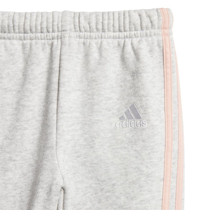 adidas Meisjes Infant 3-Stripes Logo Jogger Set Joggingpak Grijs
