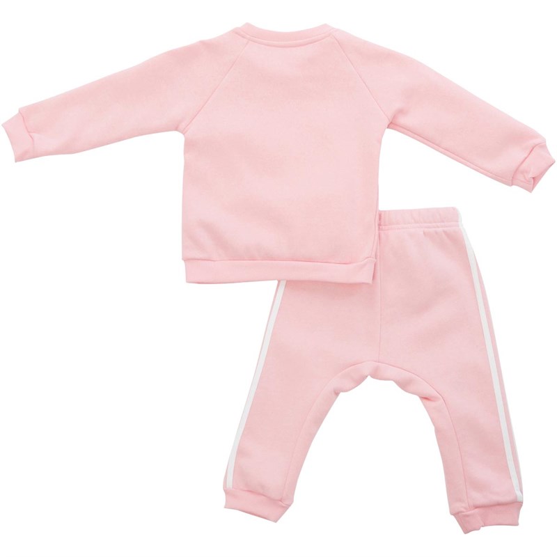 Adidas Mädchen Infant 3 Stripes Jogginganzug Rosa