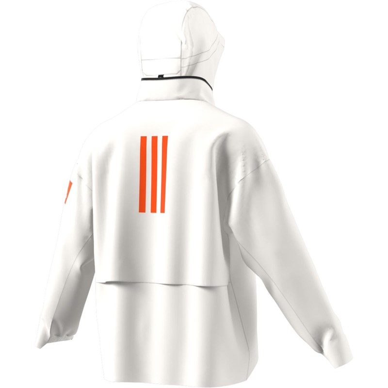 Adidas rain jacket white best sale