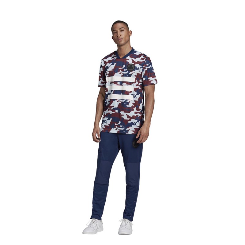 adidas Mens Tango Graphic Jersey Navy Blue/Sky Tint/Maroon