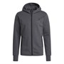 adidas Mens Designed To Move Motion Full-Zip Aeroready Hoodie Dark Grey Heather/Black