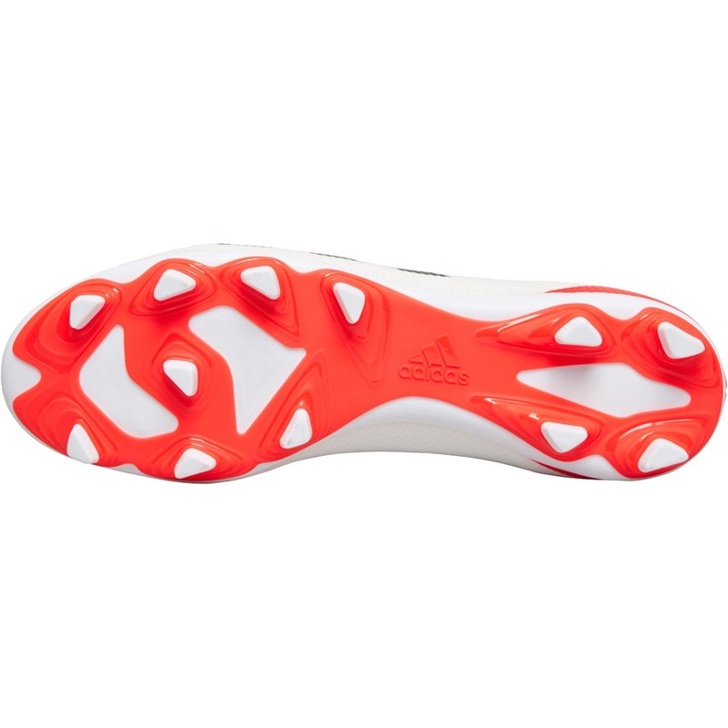 adidas Mens Predator 20.4 FXG Flexible Ground Football Boots Footwear White/Core Black/Pop