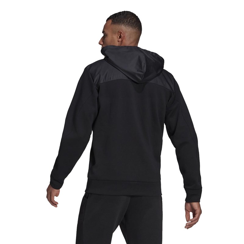 adidas Herren Overlay Full-Zip Training Top Schwarz