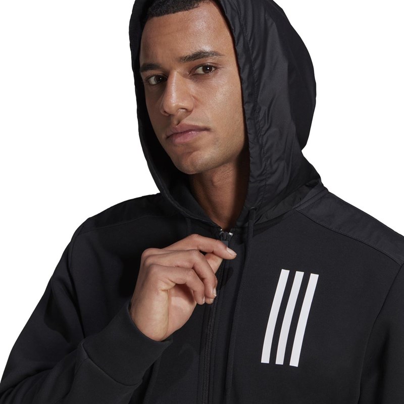 adidas Herren Overlay Full-Zip Training Top Schwarz