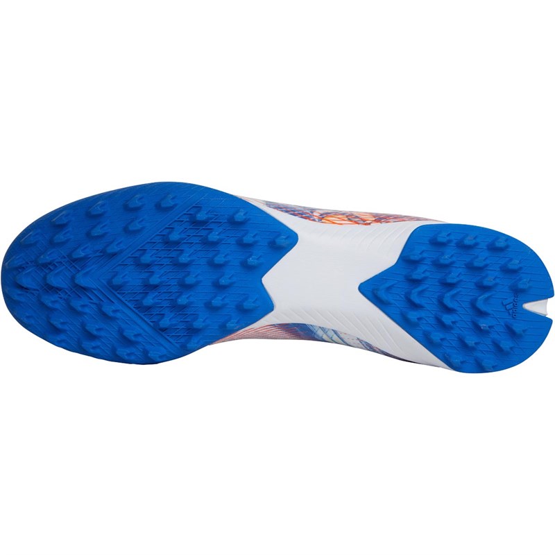 adidas Mens X Ghosted.3 TF Astro Football Boots Glow Blue/Footwear White/Solar Red