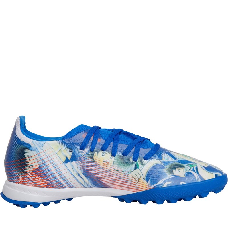 adidas Mens X Ghosted.3 TF Astro Football Boots Glow Blue/Footwear White/Solar Red