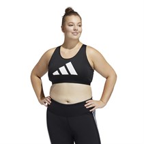 adidas Womens Don't Rest Bra Top (Plus Size) Black/Grey Four/White