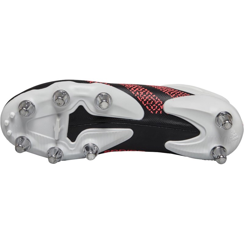 adidas Mens Kakari Elite SG Soft Ground Rugby Boots Core Black/Signal Pink/Crystal White