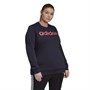 adidas Dames Linear Logo (Plus Size) Sweater Blauw