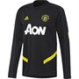 adidas Mens MUFC Manchester United Training Top Black/Solar Green