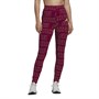 adidas Womens Graphic Leggings Power Berry/Semi Solar Slime