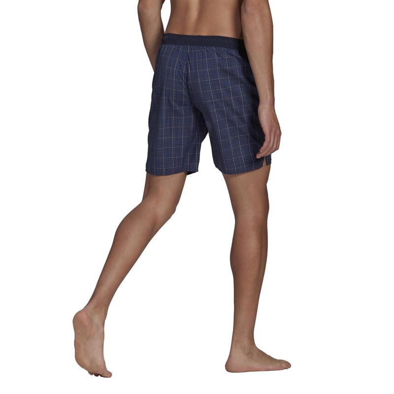 adidas Mens Check Swim Shorts Legend Ink