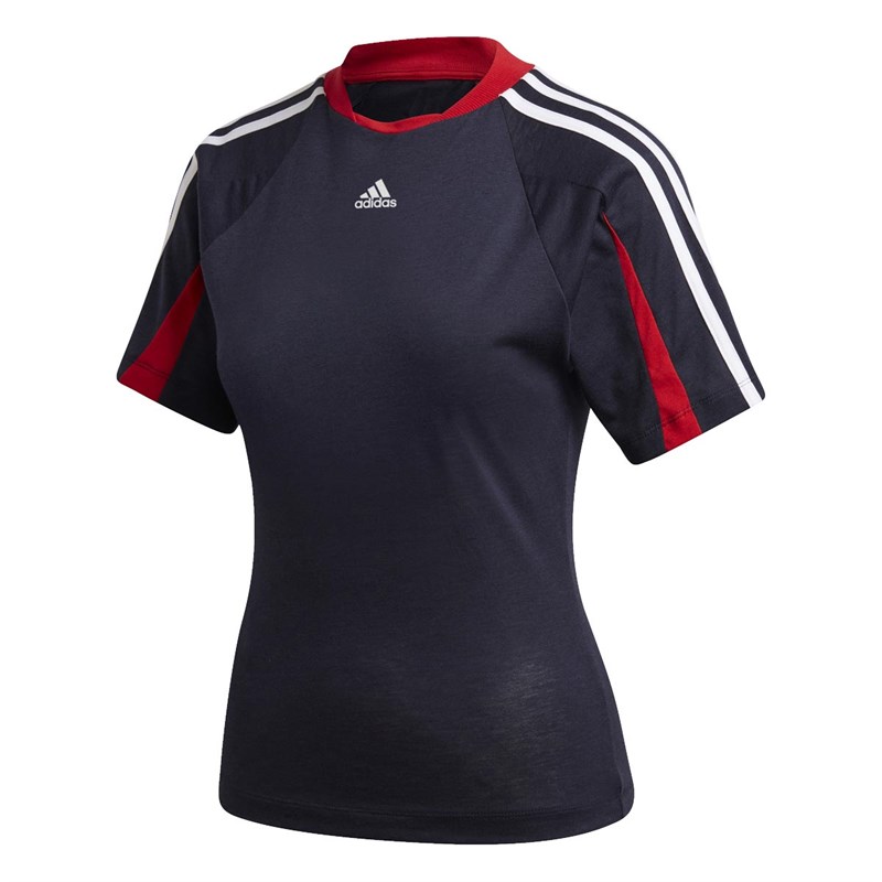 adidas Womens Aeroready Logo T-Shirt Legend Ink