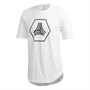adidas Herren Tango Big Logo T-Shirt Weiß