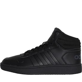 adidas Dames Hoops 2.0 Mid Sneakers Zwart