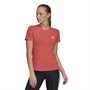 adidas Womens Designed To Move Aeroready T-Shirt Crew Red/White