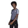 adidas Womens Own The Run PrimeBlue T-Shirt Semi Night Flash/White