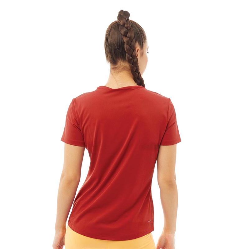 adidas Womens Designed 2 Move Solid T-Shirt Active Maroon/Black