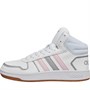 adidas Womens Hoops 2.0 Mid Trainers Footwear White/Clear Pink/Grey Two