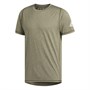adidas Mens Freelift Sport Ultimate Heather T-Shirt Legend Green Melange