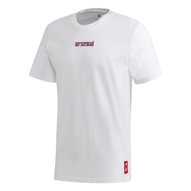 adidas Mens AFC Arsenal Street Graphic T-Shirt White